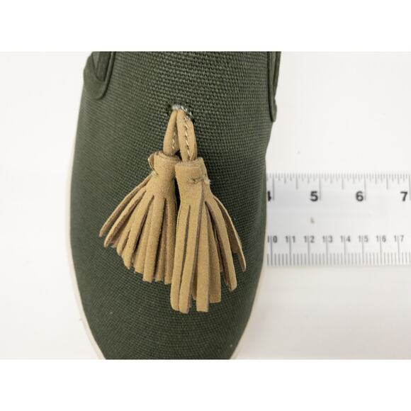 New Spenco Women's Hunter Green Mule Celine Canvas Tassel Accent Slides 8 - Picture 12 of 12